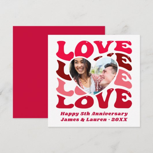 Aangepast Jubileum voor fotokoppeling Kaart (Voorkant / Achterkant)