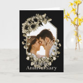 Aangepast Jubileum voor fotozonnebloem - Floral Bl Kaart (Gele Bloem)