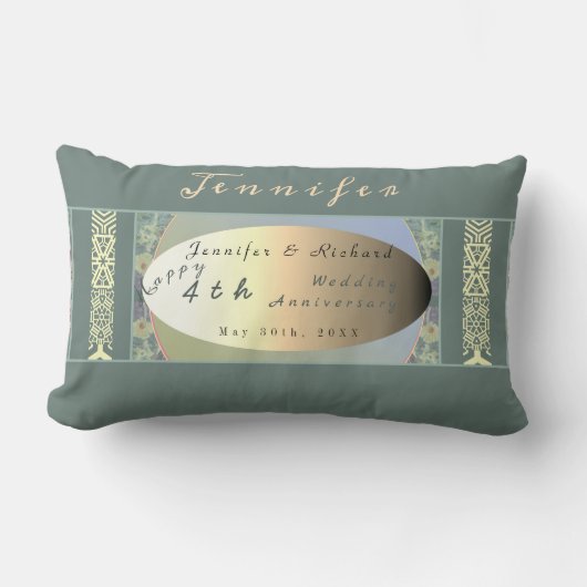 Aangepast Jubileum voor gevriesdroogde bloem Kussen (Voorkant)