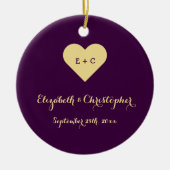 Aangepast Jubileum voor hartweduwen Ons eerste huw Keramisch Ornament (Voorkant)