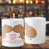 Aangepast Jubileum voor het zoenen van Capybara Co Grote Koffiekop