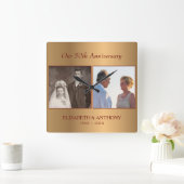 Aangepast Jubileum voor Photo Gold Vierkante Klok (Huis)