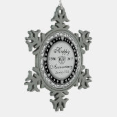 Aangepast Jubileum voor sierdoeleinden Tin Sneeuwvlok Ornament (Links)
