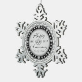 Aangepast Jubileum voor sierdoeleinden Tin Sneeuwvlok Ornament (Rechts)