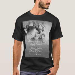 Aangepast Jubileum voor zwart-wit overlay foto T-shirt
