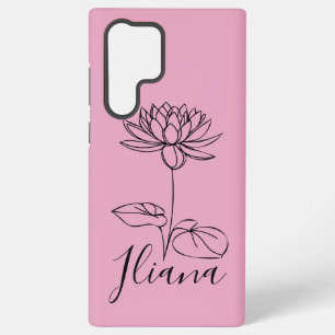 Aangepast juli waterlelie geboortebloem cadeau voo samsung galaxy hoesje