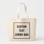Aangepast Jumbo Canvas Canvas tas Personaliseer Be (Voorkant)