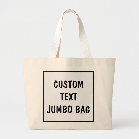 Aangepast Jumbo Canvas Canvas tas Personaliseer Be (Voorkant)