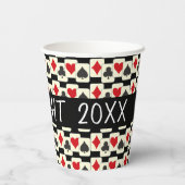 Aangepast kaart Suites Patroon Papieren Bekers (Achterkant)