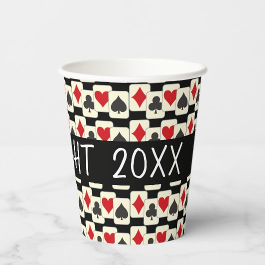 Aangepast kaart Suites Patroon Papieren Bekers (Achterkant)