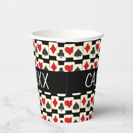 Aangepast kaart Suites Patroon Papieren Bekers (Rechts)