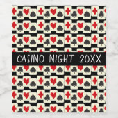 Aangepast kaart Suites Patroon Wijn Etiket (Enkel label)