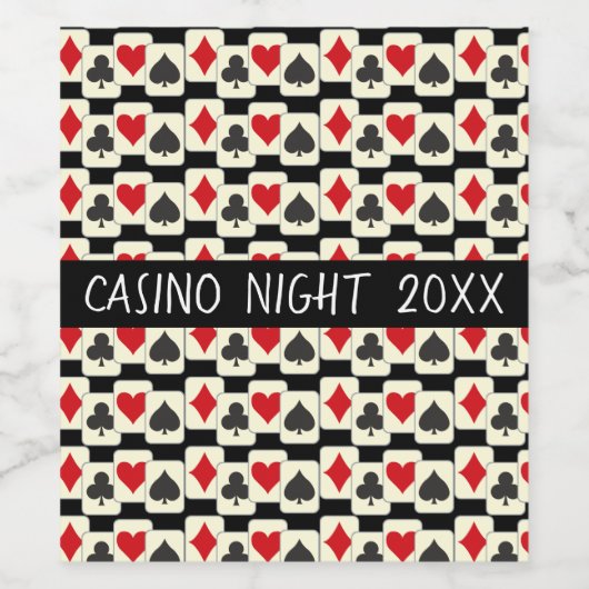 Aangepast kaart Suites Patroon Wijn Etiket (Enkel label)