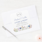 Aangepast kaartenlabel | Voeg je Logo toe Vierkante Sticker (Envelop)