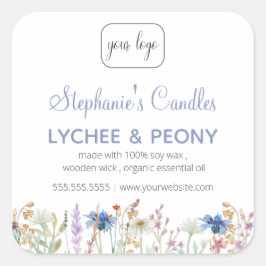 Aangepast kaartenlabel | Voeg je Logo toe Vierkante Sticker