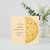 Aangepast Kaasachtig Bericht Charmerend Romantisch Feestdagenkaart (Staand voorkant)