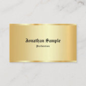 Aangepast kalligrafiekscript Faux Gold Luxury Temp Visitekaartje (Voorkant)