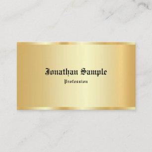 Aangepast kalligrafiekscript Faux Gold Luxury Temp Visitekaartje