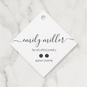 Aangepast kalligrafiescript hangt Label op (Achterkant)