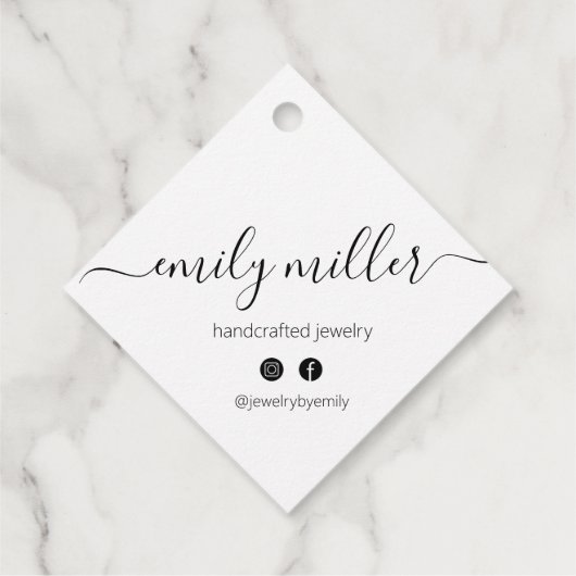 Aangepast kalligrafiescript hangt Label op (Achterkant)