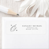 Aangepast kalligrafiesologram retouradres etiket (Insitu)