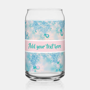 Aangepast kalm blauw meditatie abstract ontwerp blikvorm glas