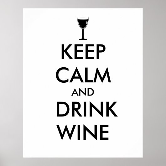Aangepast kalm houden en Drinken Poster (Voorkant)
