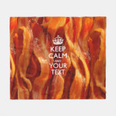 Aangepast kalm houden en je bacon fleece deken (Voorkant (Horizontaal))