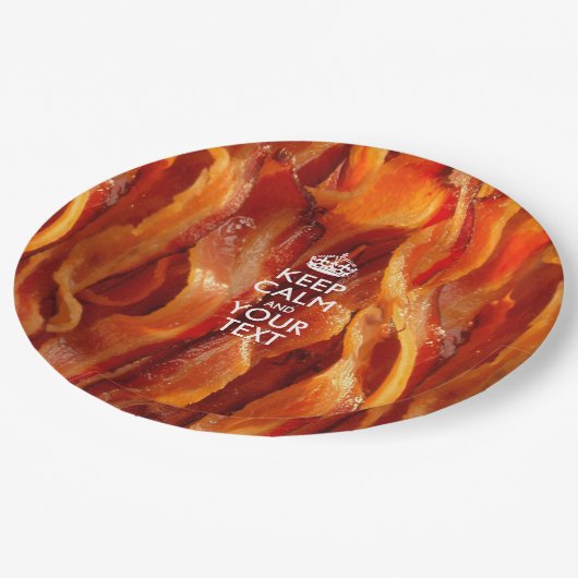 Aangepast kalm houden en je bacon papieren bordje (Gekanteld)