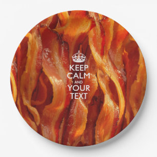 Aangepast kalm houden en je bacon papieren bordje