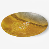 Aangepast kalm houden en Jouw tekst bier decor Papieren Bordje (Gekanteld)