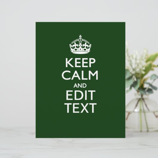 Aangepast kalm houden en Jouw tekst hebben op groe (Staand voorkant)
