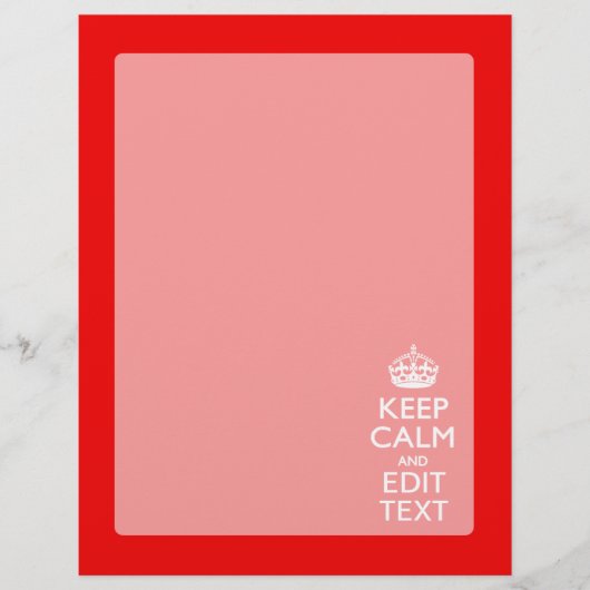 Aangepast kalm houden en Jouw tekst op rood hebben (Voorkant)