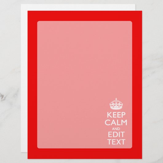 Aangepast kalm houden en Jouw tekst op rood hebben (Voorkant / Achterkant)