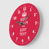 Aangepast kalm houden en Jouw tekst op rood hebben Grote Klok (Hoek)