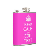 Aangepast kalm houden en roze Jouw tekst-decor Heupfles (Rechts)