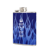 Aangepast kalm houden op blauwe vlammen heupfles (Links)