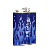 Aangepast kalm houden op blauwe vlammen heupfles (Rechts)