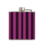 Aangepast kalm houden op Fuchsia Stripe Heupfles (Achterkant)