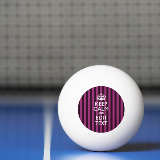 Aangepast kalm houden op Fuchsia Stripe Pingpongbal (Net)