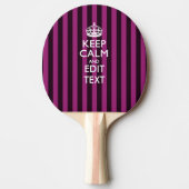 Aangepast kalm houden op Fuchsia Stripe Tafeltennisbatje (Voorkant)
