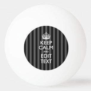 Aangepast kalm houden op het zwarte Stripes-decor Pingpongbal