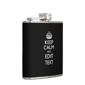 Aangepast kalm houden op Solid Black Decor Heupfles (Rechts)