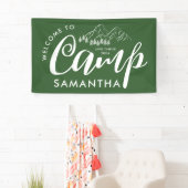 Aangepast Kamp Bachelorette Feest Modern Rustiek Spandoek (Insitu)