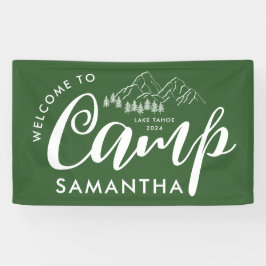 Aangepast Kamp Bachelorette Feest Modern Rustiek Spandoek