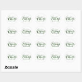 Aangepast Kamp Bachelorette Feest Moderne Rustiek Ronde Sticker (Vel)
