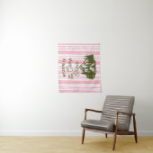 Aangepast Kamp Bachelorette Roze Streep Wandkleed (In situ)
