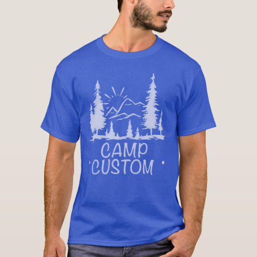 Aangepast Kamp retro T-shirt (Voorkant)