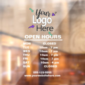 Aangepast Kantoor deuropteken Raamsticker (Vel 2)