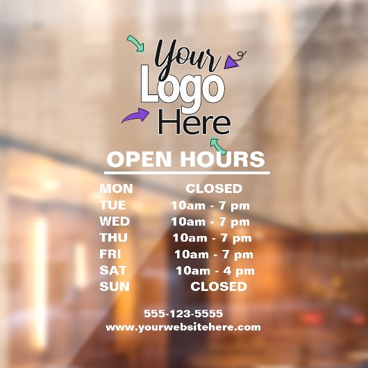 Aangepast Kantoor deuropteken Raamsticker (Vel 2)